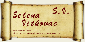 Selena Vitkovac vizit kartica